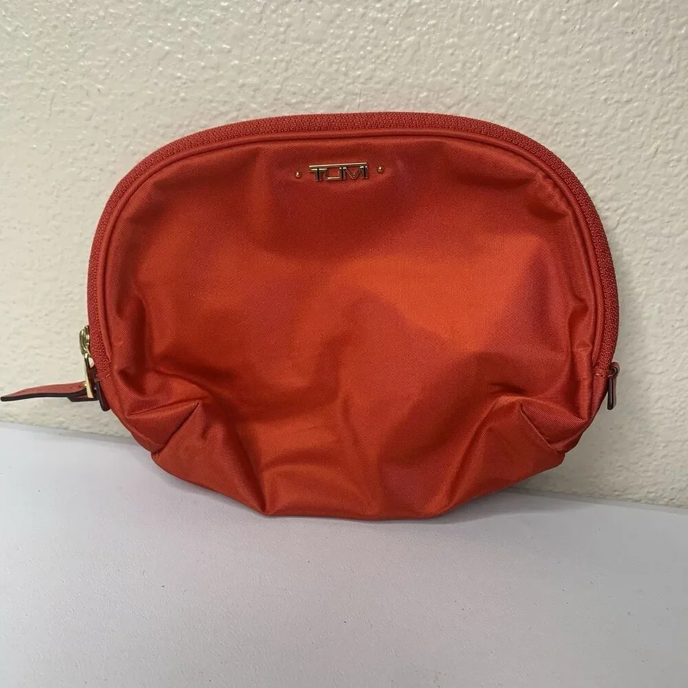 Tumi Cosmetic Pouch Travel Zip Red